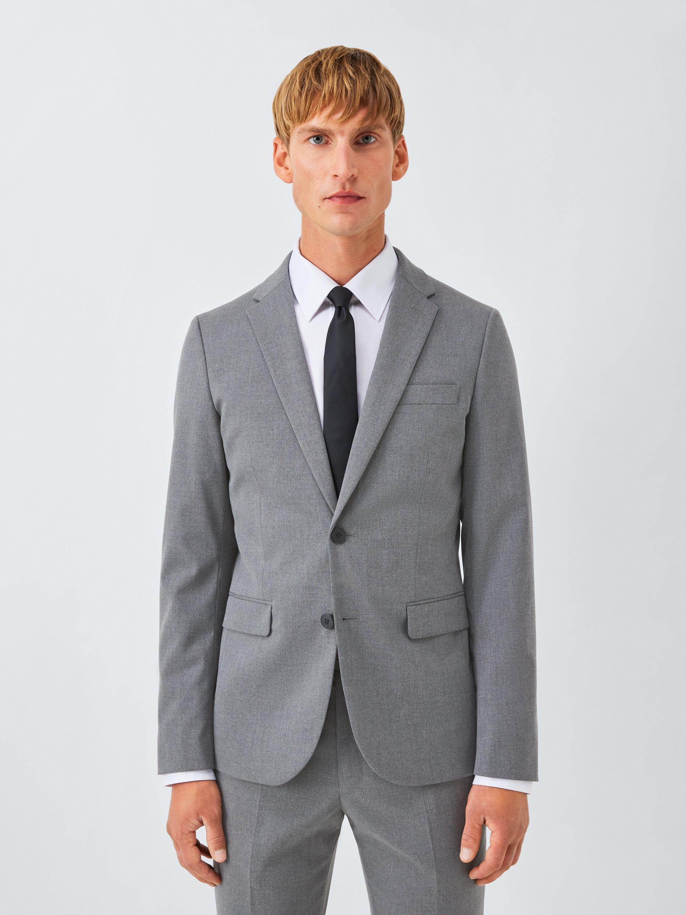 Product image 1 of 7, which shows John Lewis Slim Fit Starter Suit Jacket, Mid Grey, 36S