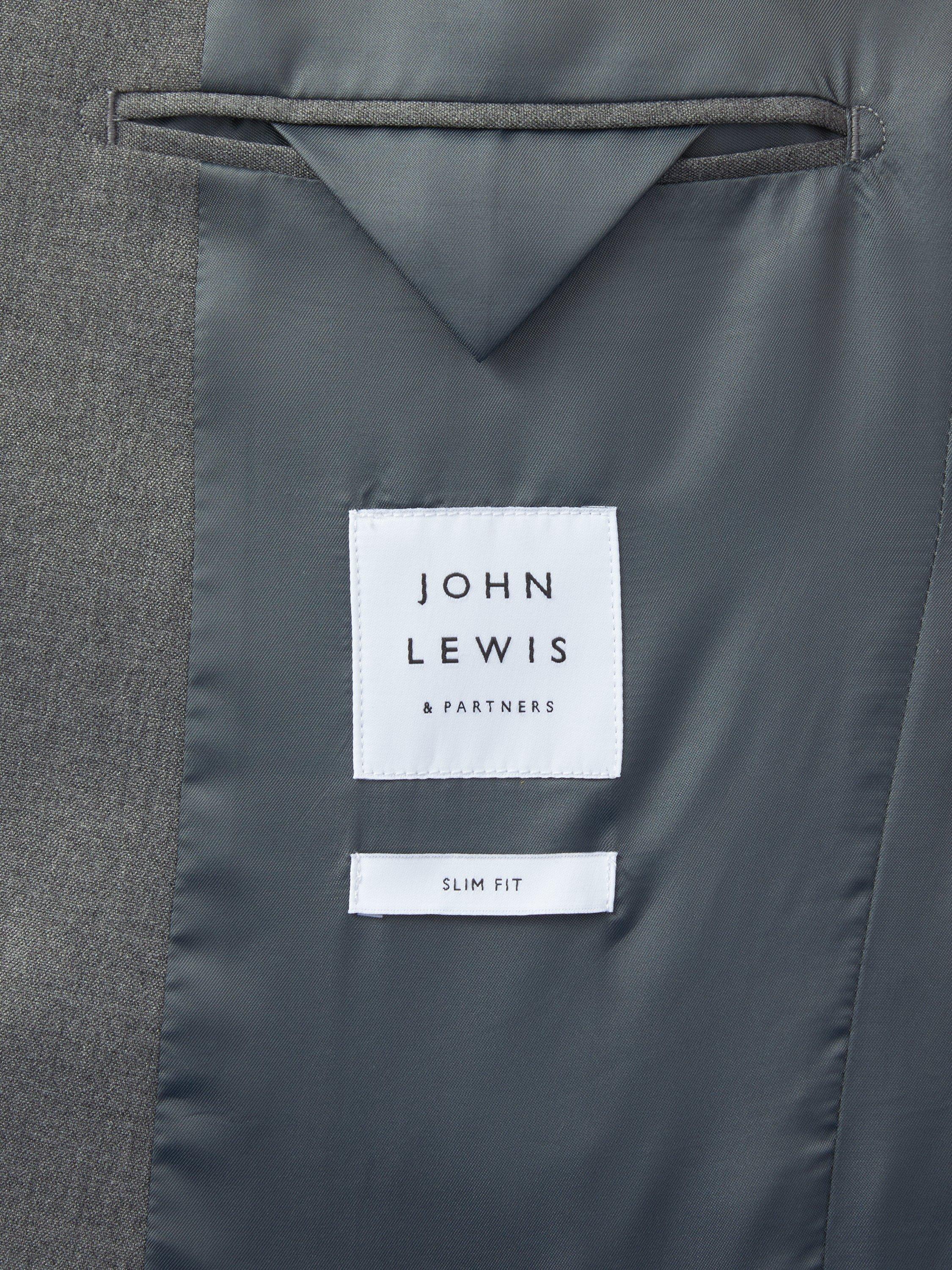 Product image 6 of 7, which shows John Lewis Slim Fit Starter Suit Jacket, Mid Grey, 36S