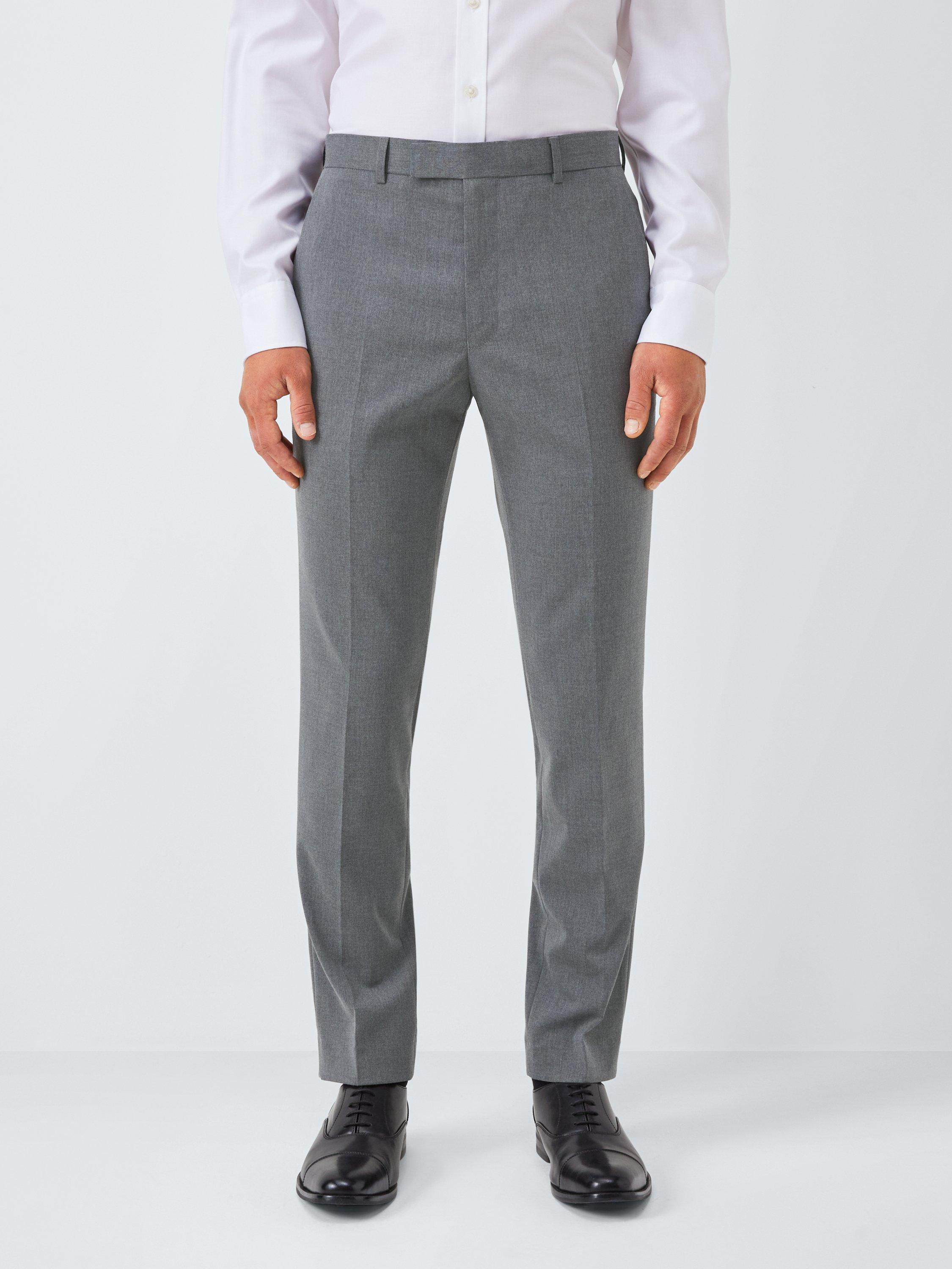 Product image 1 of 7, which shows John Lewis Slim Fit Starter Suit Trousers, Mid Grey, 30S