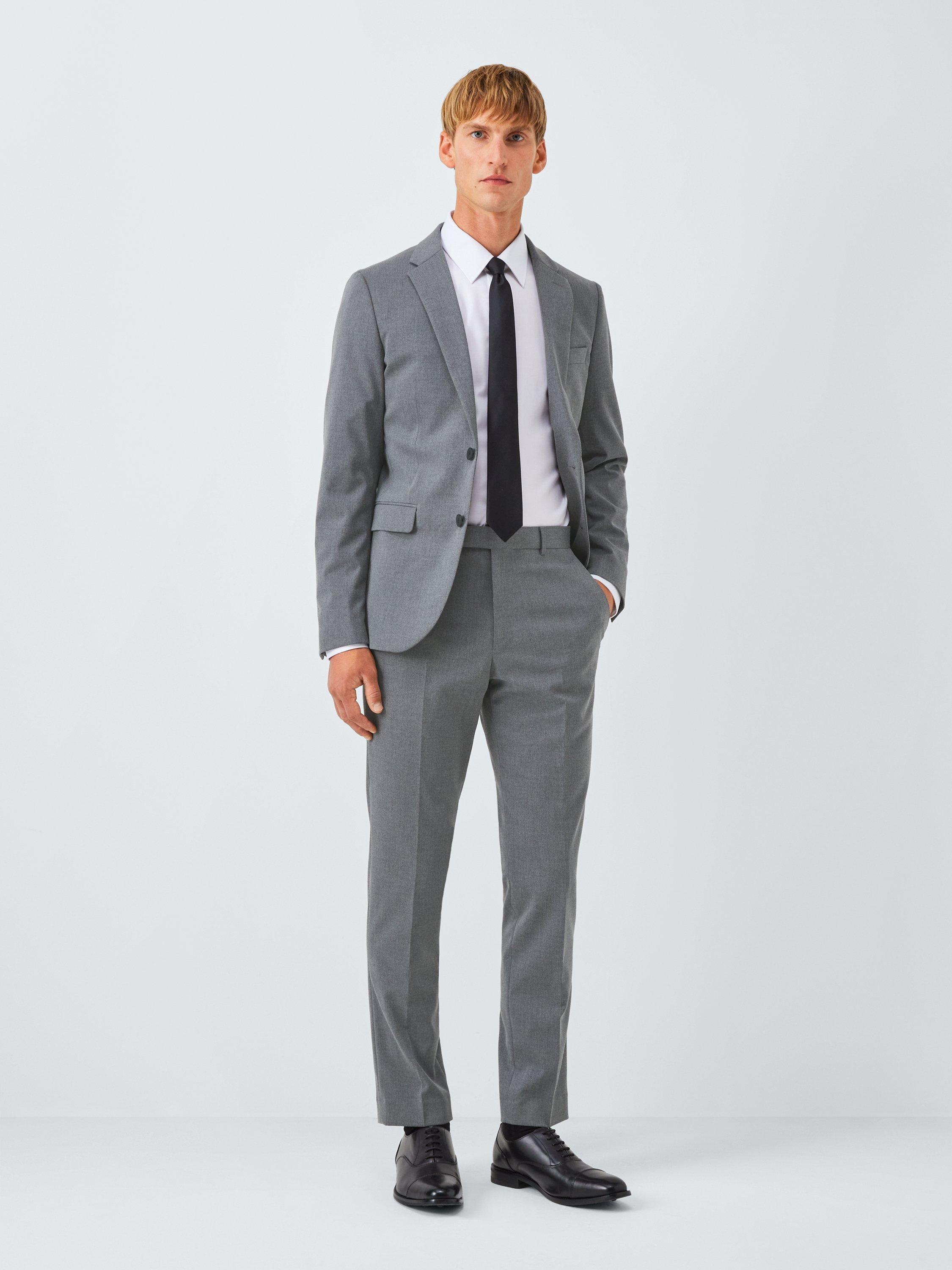 Product image 3 of 7, which shows John Lewis Slim Fit Starter Suit Trousers, Mid Grey, 30S