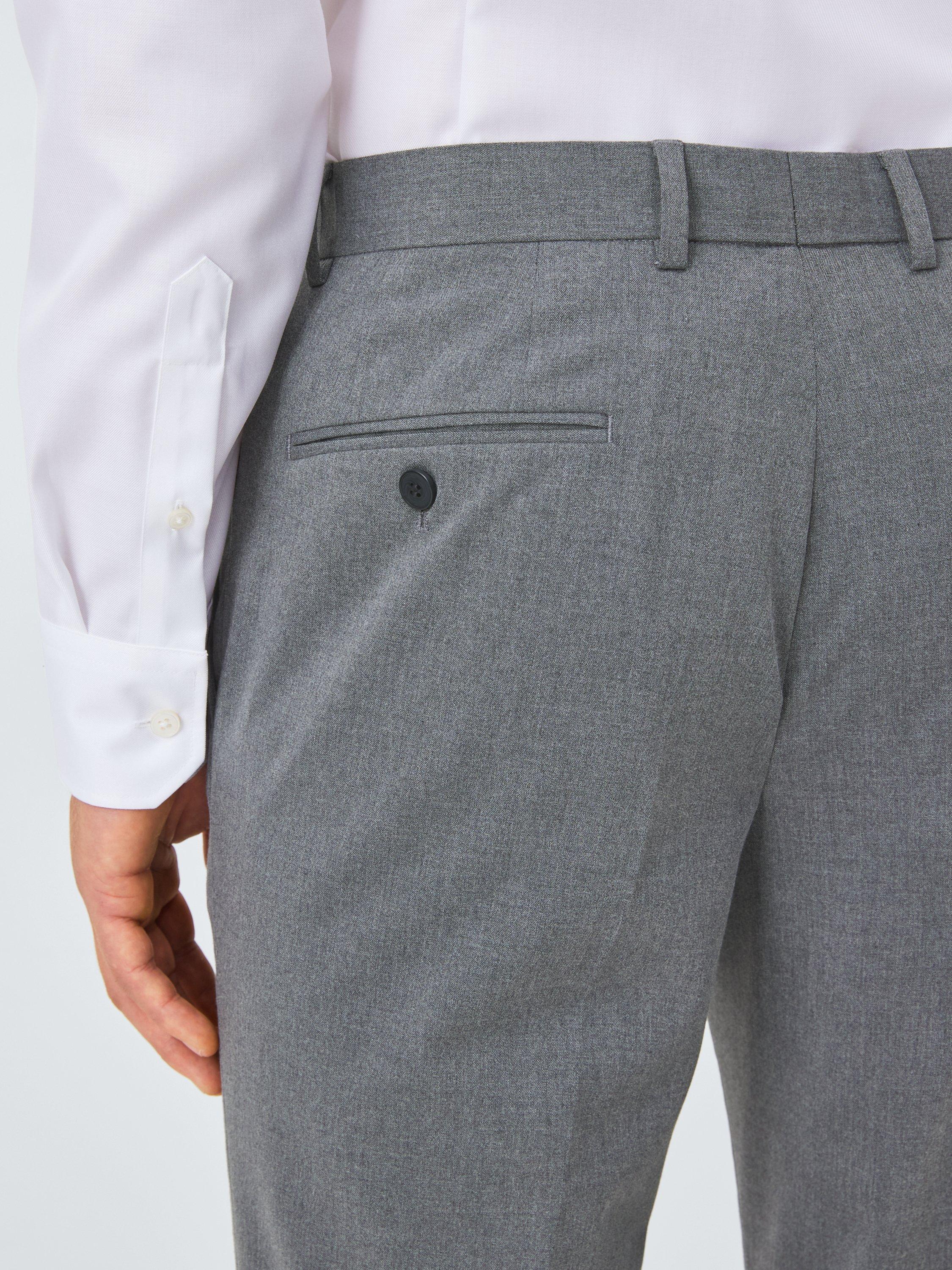 Product image 6 of 7, which shows John Lewis Slim Fit Starter Suit Trousers, Mid Grey, 30S