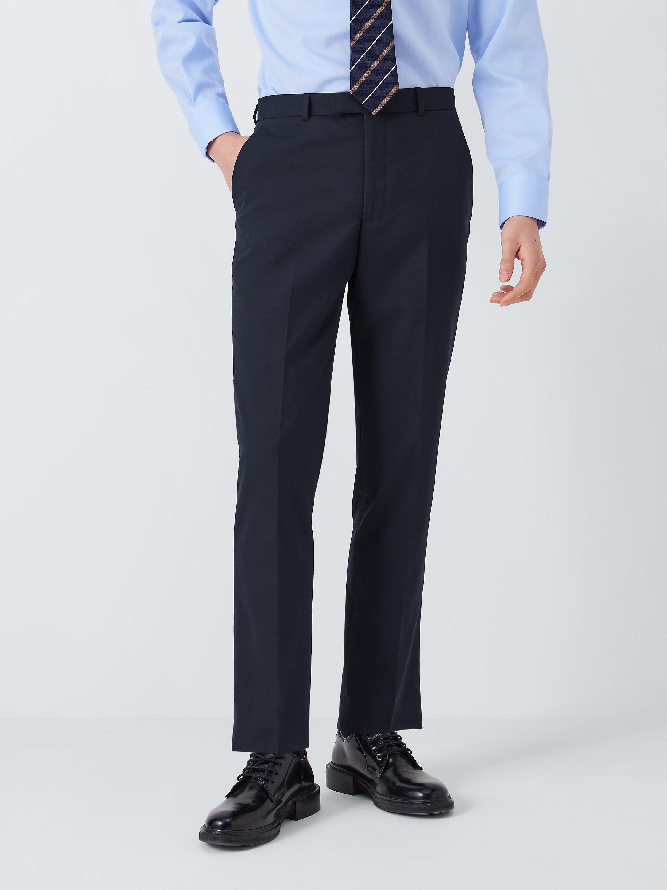 Product image 1 of 8, which shows John Lewis Slim Fit Starter Suit Trousers, Navy, 30S