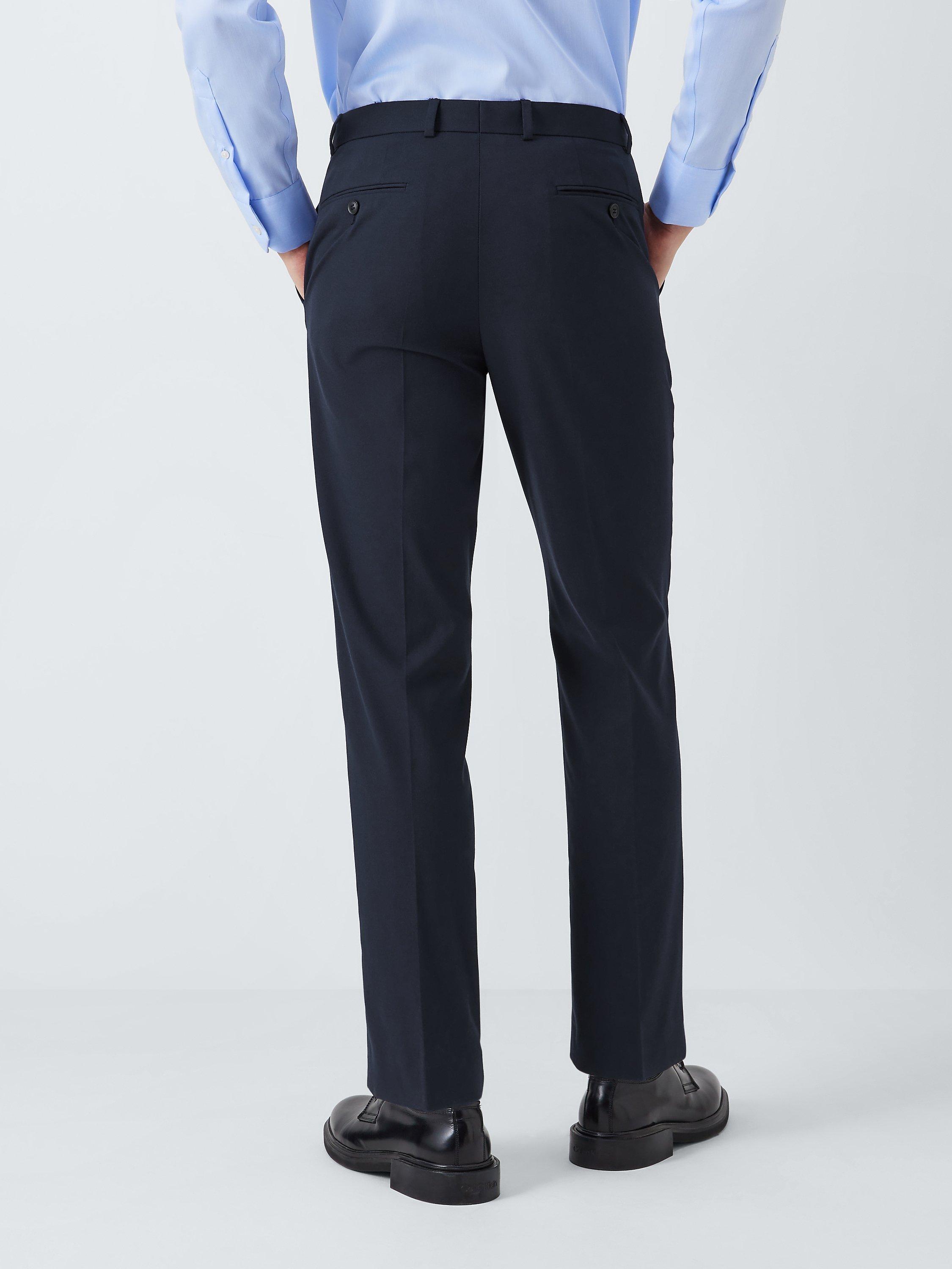 Product image 2 of 8, which shows John Lewis Slim Fit Starter Suit Trousers, Navy, 30S