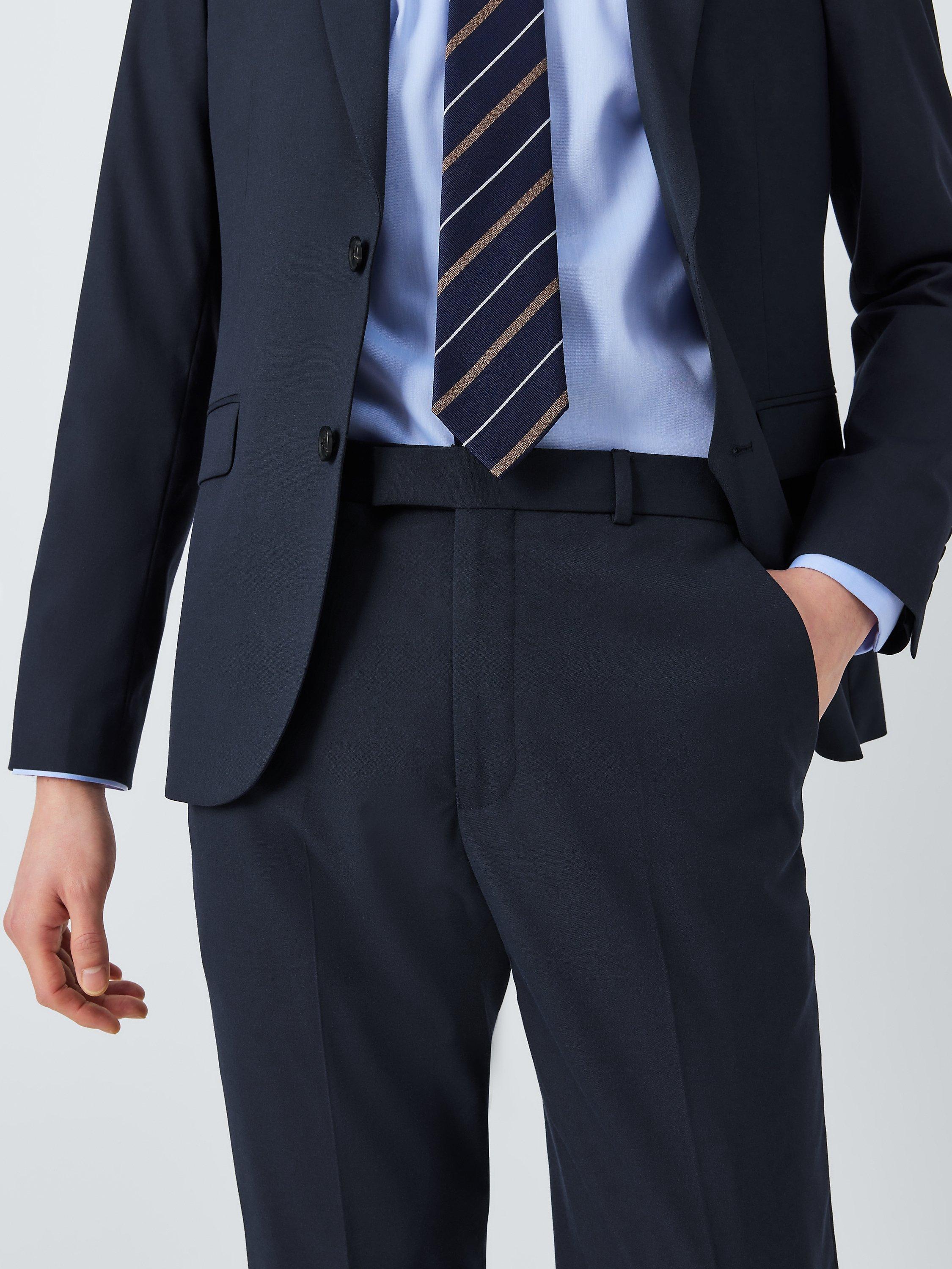 Product image 5 of 8, which shows John Lewis Slim Fit Starter Suit Trousers, Navy, 30S