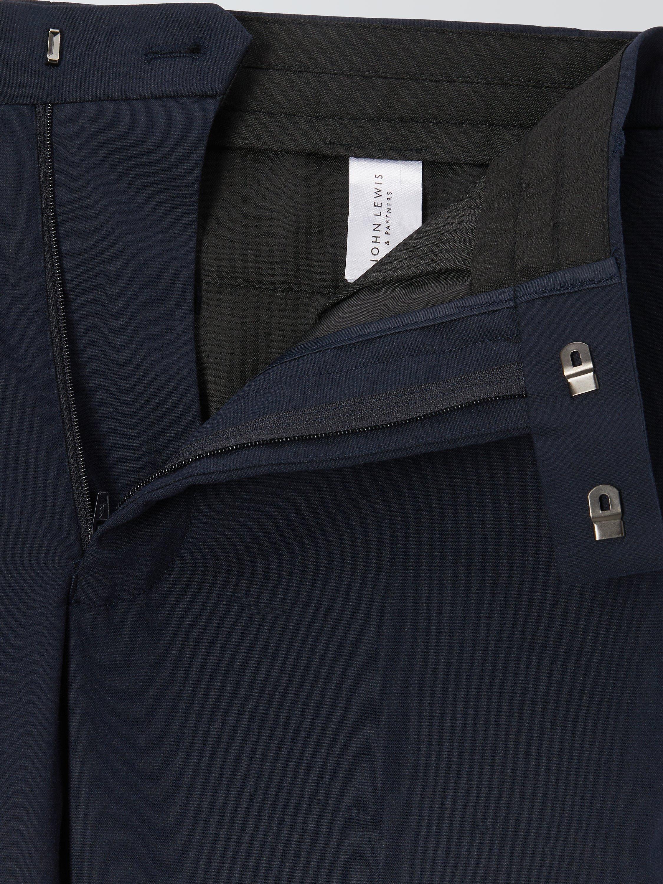 Product image 8 of 8, which shows John Lewis Slim Fit Starter Suit Trousers, Navy, 30S