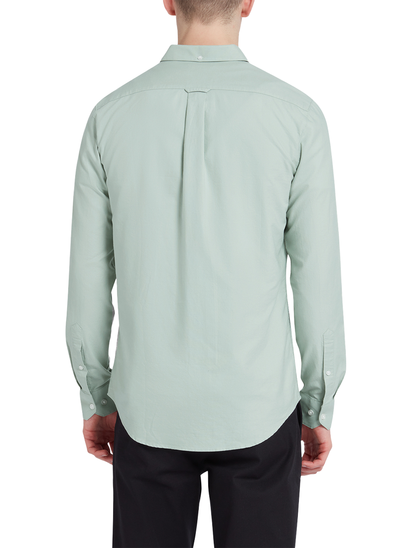 Product image 2 of 3, which shows Farah Brewer Organic Cotton Slim Fit Shirt, Grove Green, S