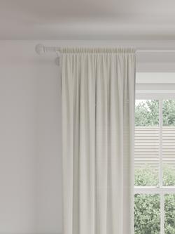 John Lewis Linen Polyester Blend Slot Top Voile Panel, White