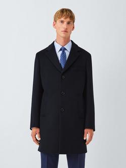 John Lewis Wool Blend Epsom Coat, Navy