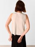 Whistles Lucy Button Front Knit Top, Oatmeal