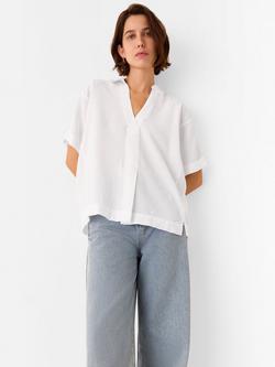 Whistles Sasha Relaxed Fit Shirt containing LENZING™ ECOVERO™ Viscose, White