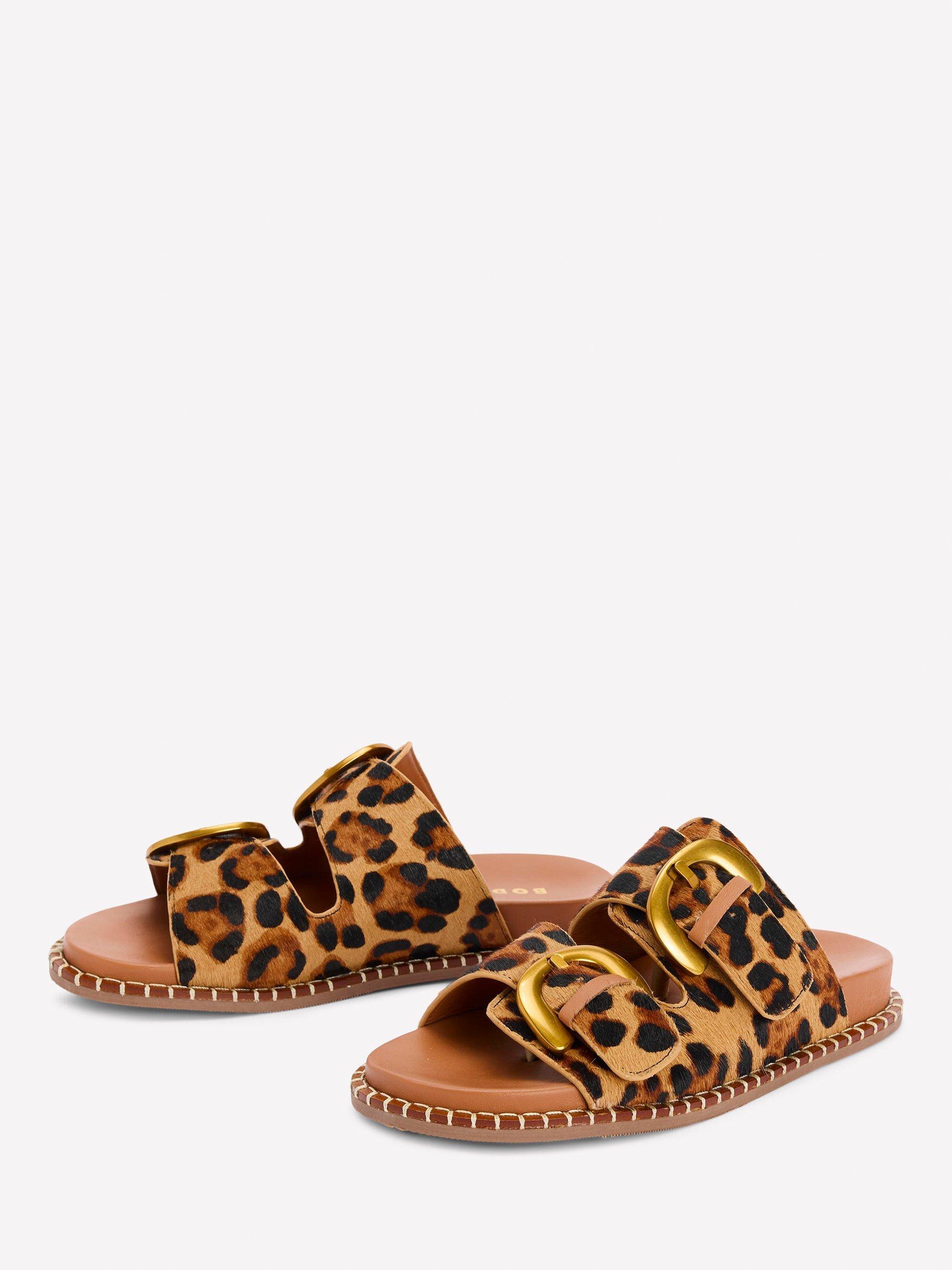 Product image 3 of 5, which shows Boden Alberta Footbed Sandals, Brown/Multi, 4