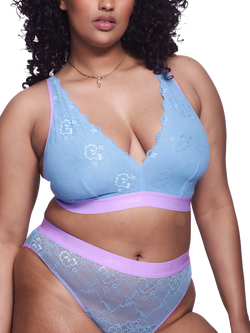 Lemonade Dolls Signature Lace Fuller Cup Bralette, Light Blue, Light Blue