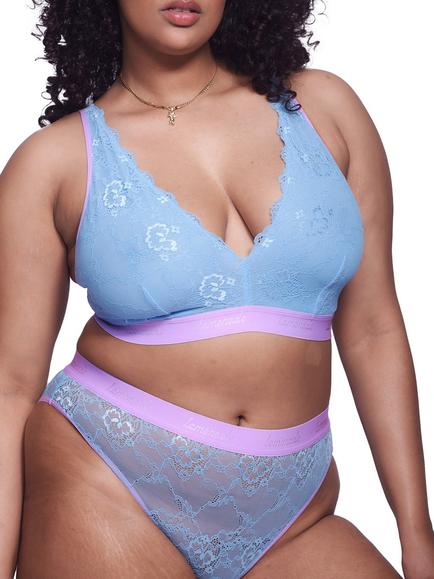 Lemonade Dolls Signature Lace Fuller Cup Bralette, Light Blue, Light Blue