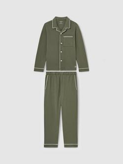 Reiss Kids' Myers Pyjamas, Sage Green