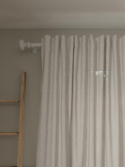 John Lewis Cotton/Linen Hidden Tab Voile Panel, Warm White