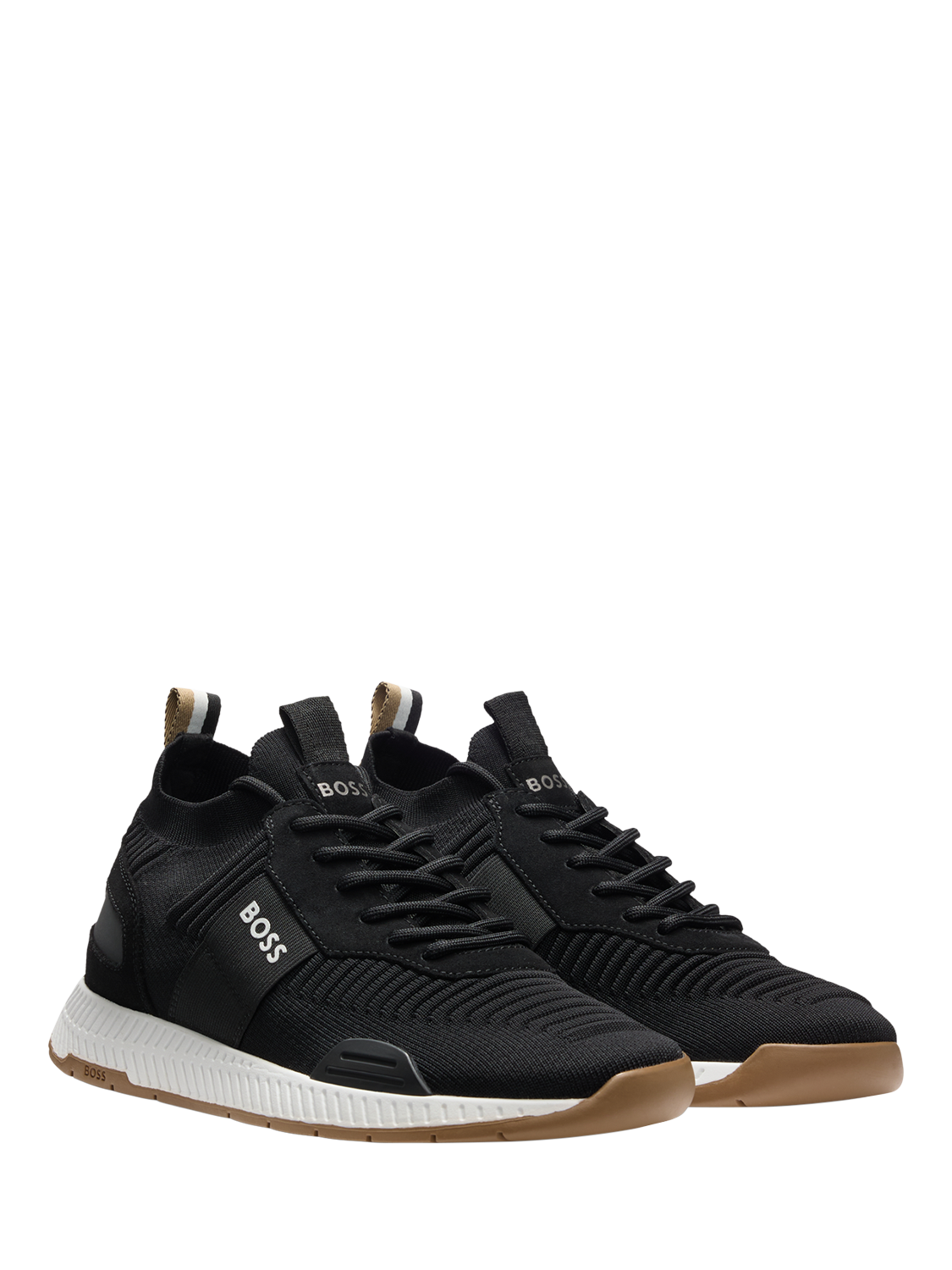 Product image 2 of 5, which shows BOSS Lace-Up Trainers, Charcoal, 6