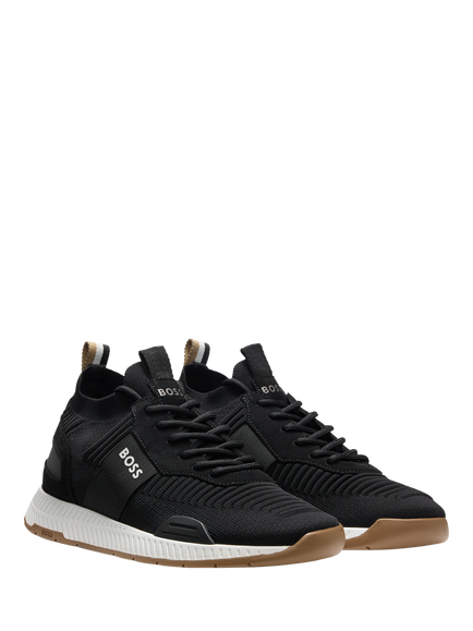 BOSS Lace-Up Trainers, Charcoal - view 2, Charcoal