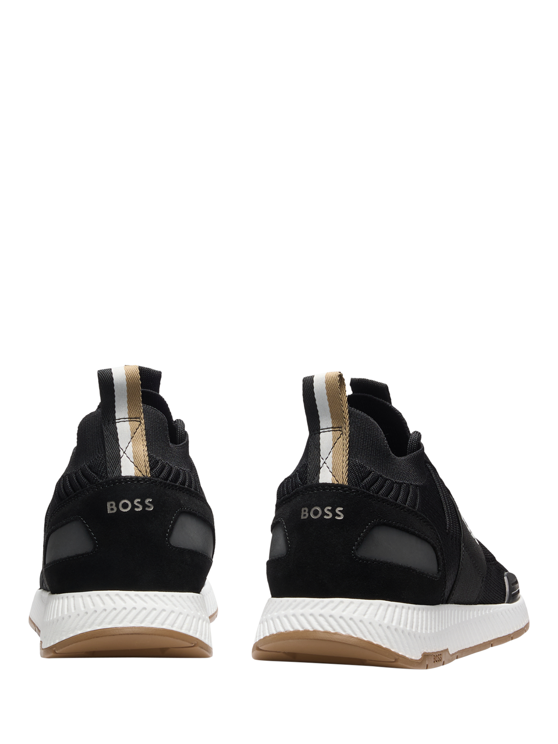Product image 3 of 5, which shows BOSS Lace-Up Trainers, Charcoal, 6