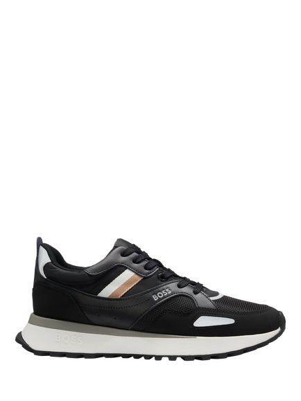 BOSS Lace-Up Trainers, Black, Black