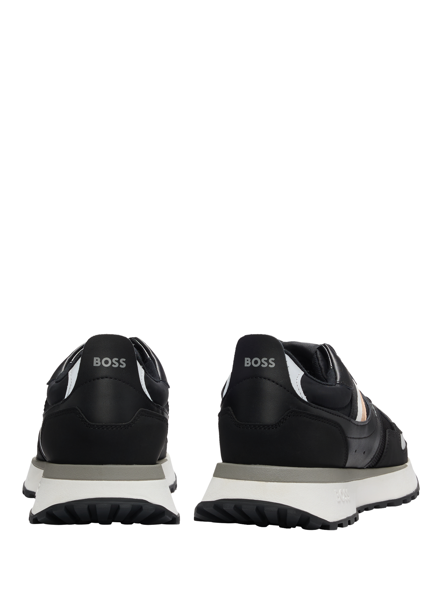 Product image 3 of 5, which shows BOSS Lace-Up Trainers, Black, 6
