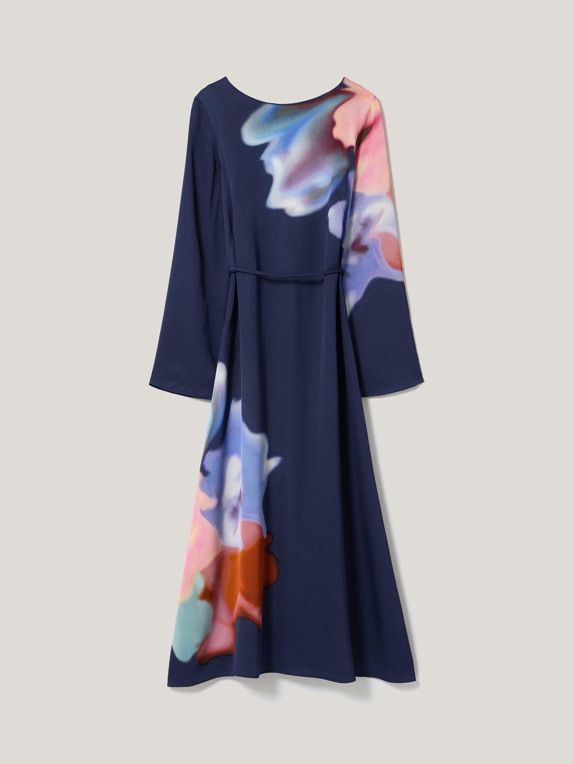 Product image 4 of 5, which shows Jigsaw Dreamy Floral Midi Dress, Navy, 6