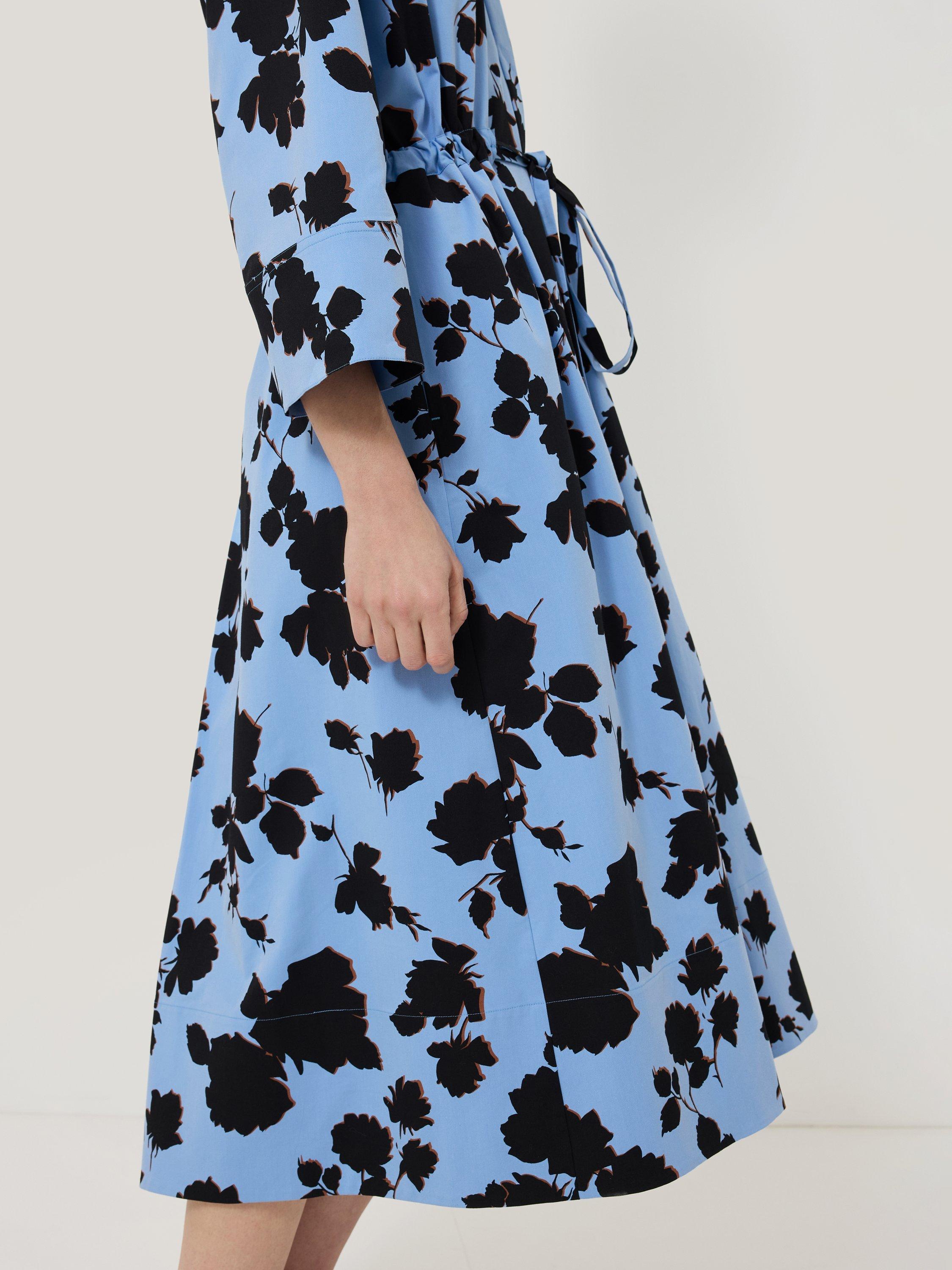 Product image 6 of 6, which shows Jigsaw Monochrome Outline Shirt Dress, Blue, XS