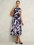 Hobbs Angelica Floral Print Dress, Midnight/Pink