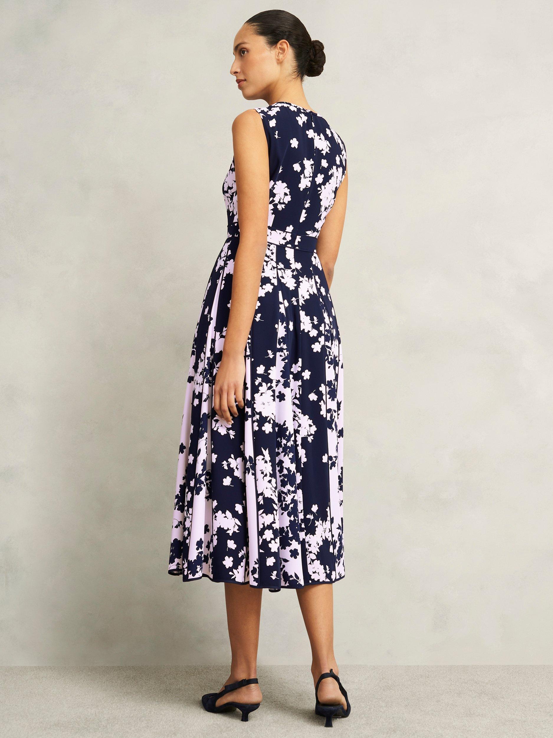 Hobbs Angelica Floral Print Dress, Midnight/Pink