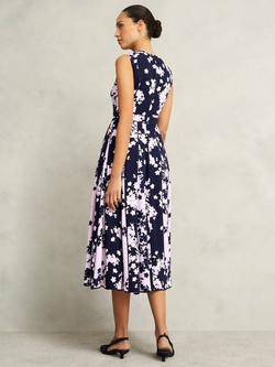 Hobbs Angelica Floral Print Dress - view 2, Midnight/Pink