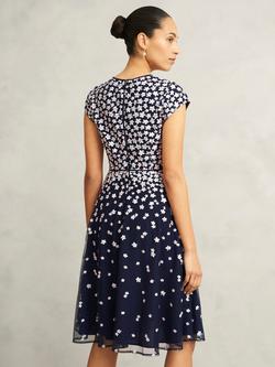 Hobbs Betty Floral Dress, Midnight Pink - view 2, Midnight Pink