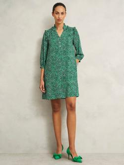 Hobbs Laurel Ruffles Mini Dress, Cilantro Green, Cilantro Green