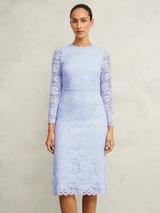 Phase Eight Petite Dana Lace Dress, Lavender