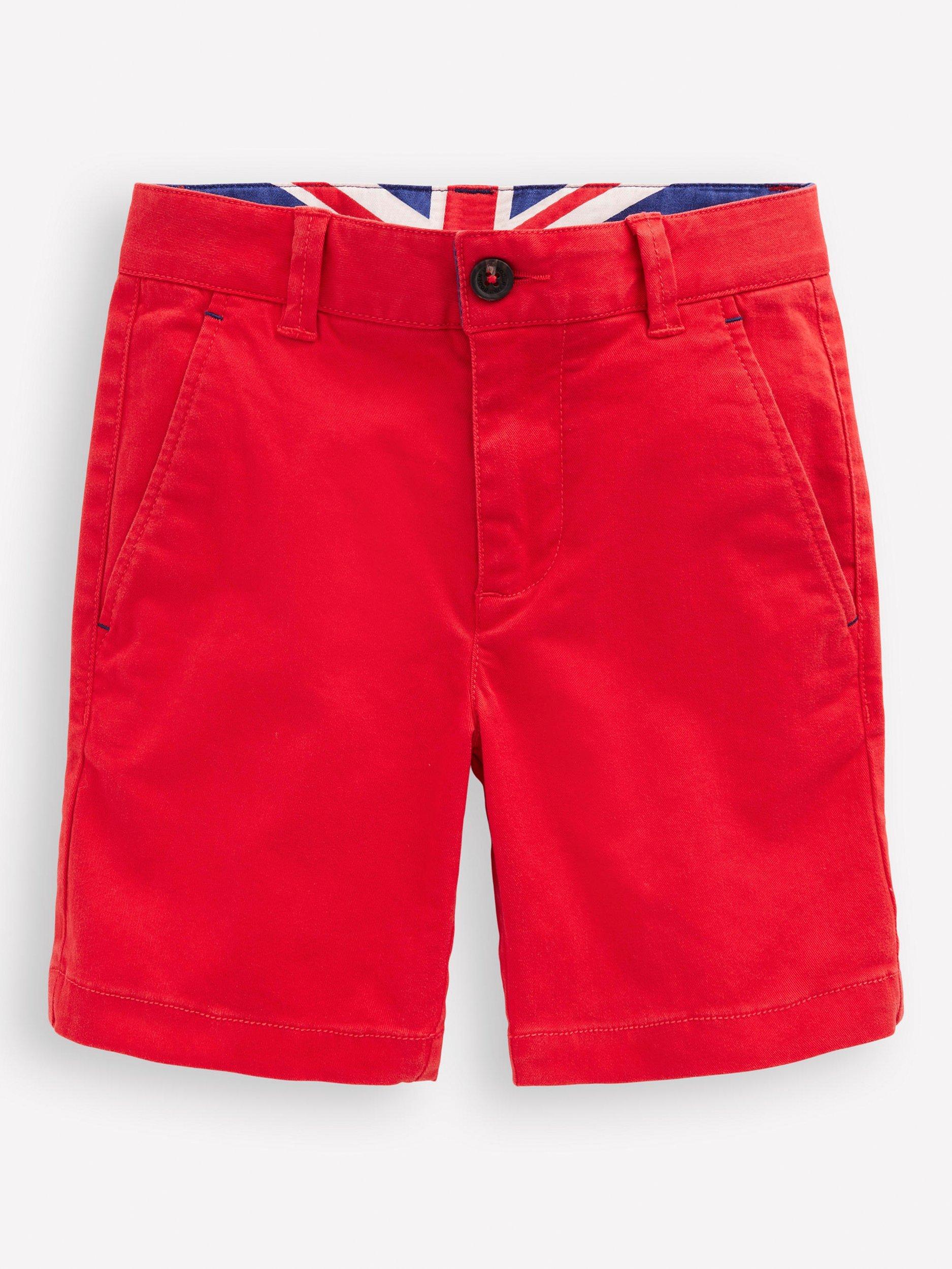 Mini Boden Kids' Classic Chino Shorts, Red