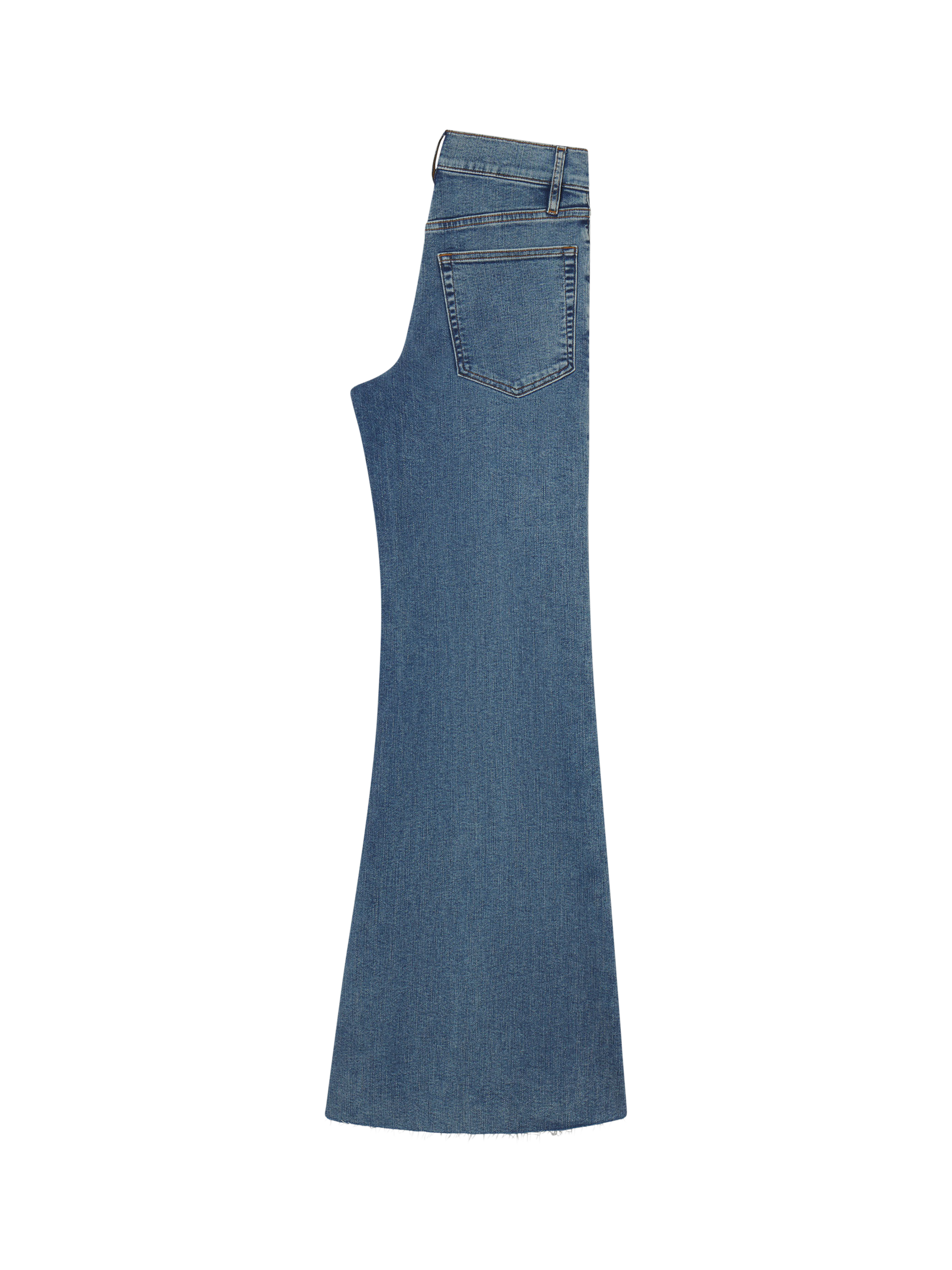 Product image 6 of 7, which shows FRAME Le Palazzo Cropped Jeans, Blue, 25