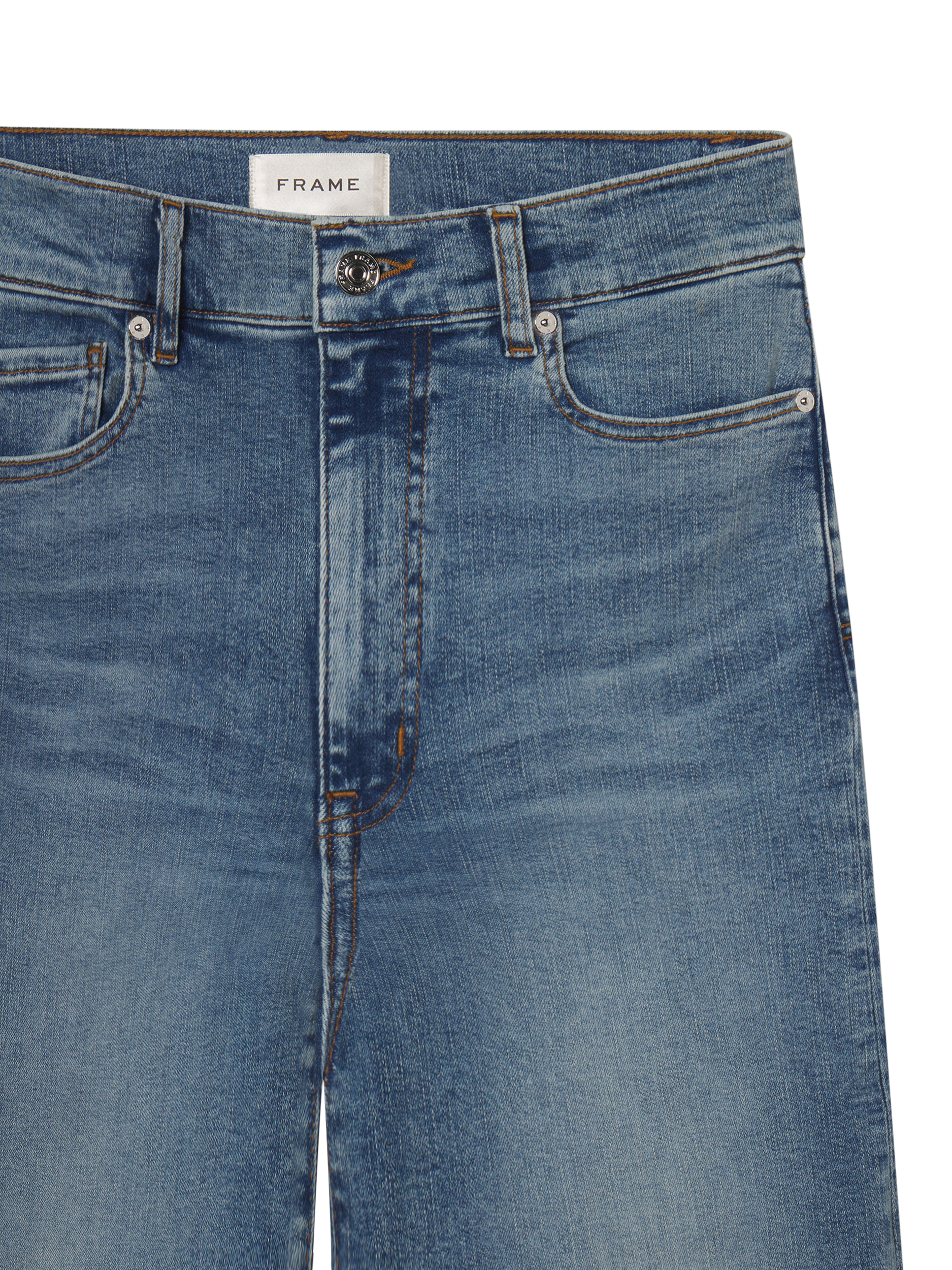 Product image 7 of 7, which shows FRAME Le Palazzo Cropped Jeans, Blue, 25