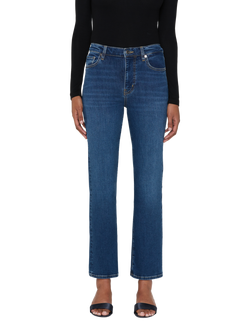 FRAME Le Sleek Straight Jeans, Dark Blue