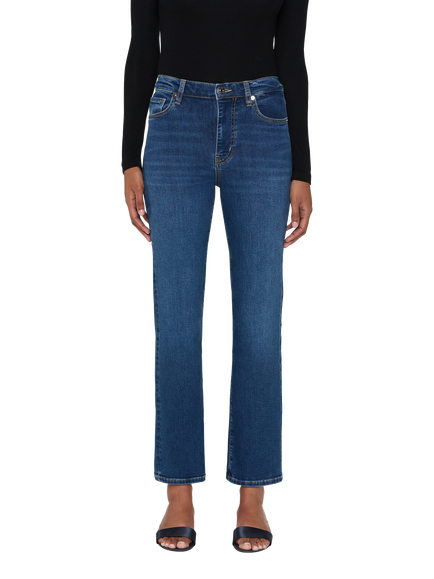 FRAME Le Sleek Straight Jeans, Dark Blue
