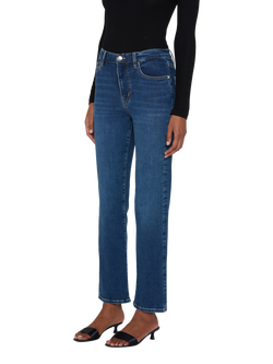 FRAME Le Sleek Straight Jeans - view 2, Dark Blue