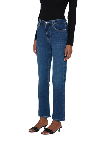 FRAME Le Sleek Straight Jeans - view 2, Dark Blue