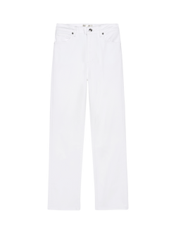 FRAME Pencil Cropped Jeans, White, White