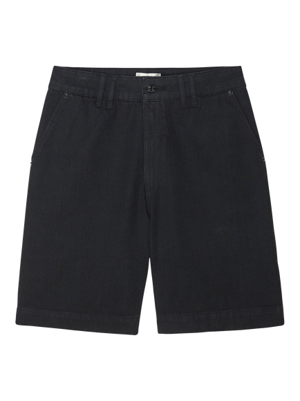 FRAME Cotton Denim Shorts, Black, Black