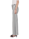 FRAME Le Slim Stripe Palazzo Jeans, White/Navy