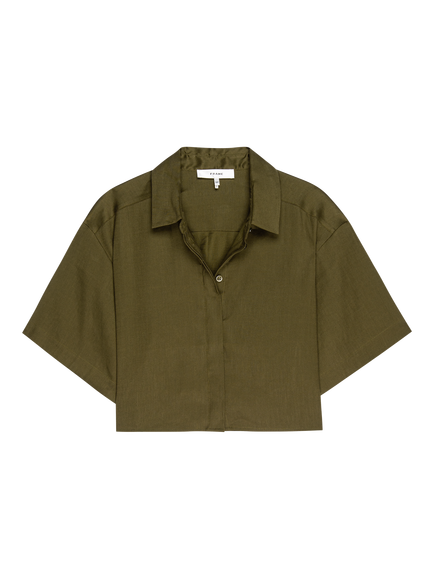 FRAME The Easy Boxy Shirt, Khaki, Khaki