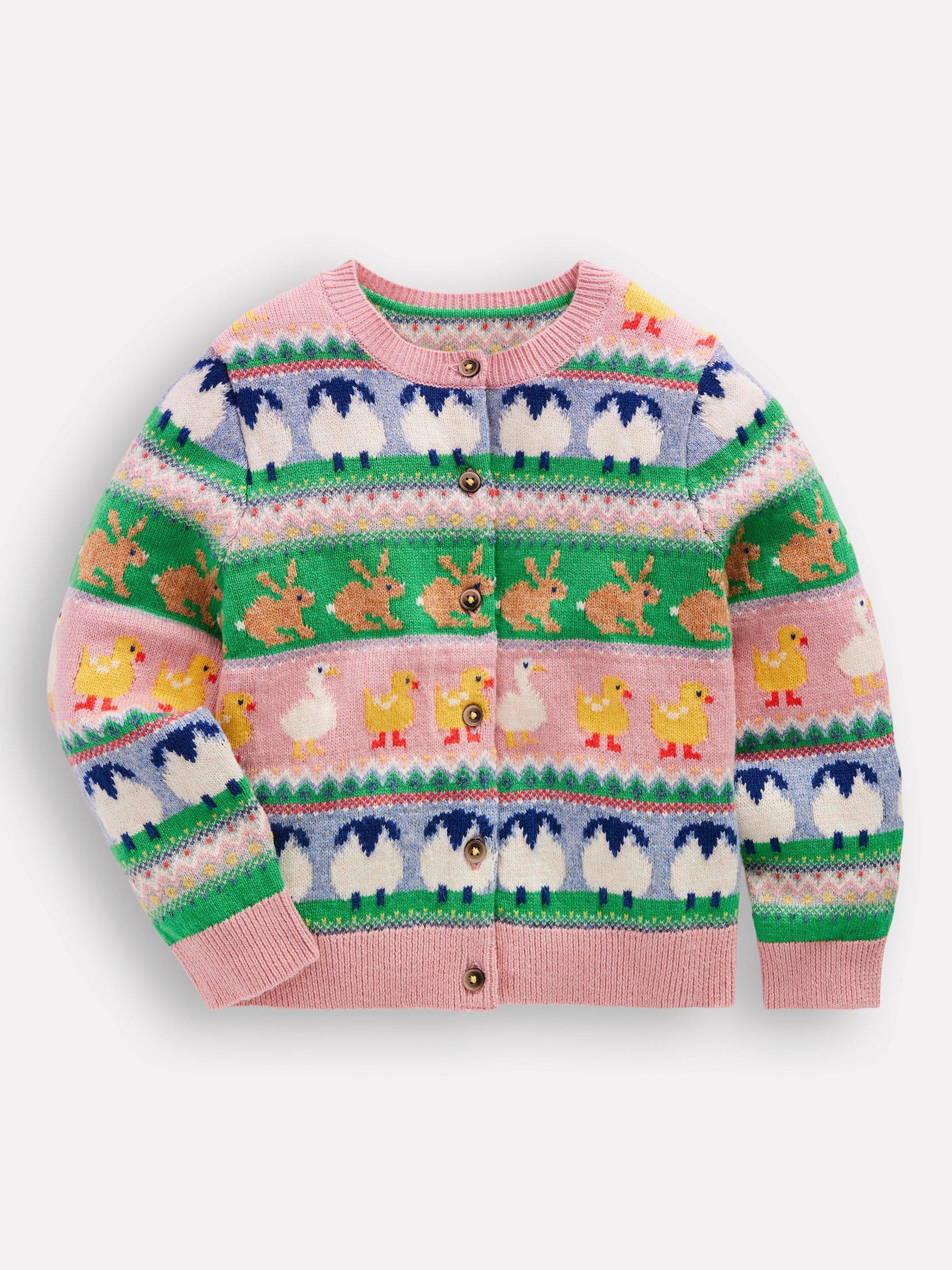 Mini Boden Kids' Edie Easter Fair Isle Cardigan