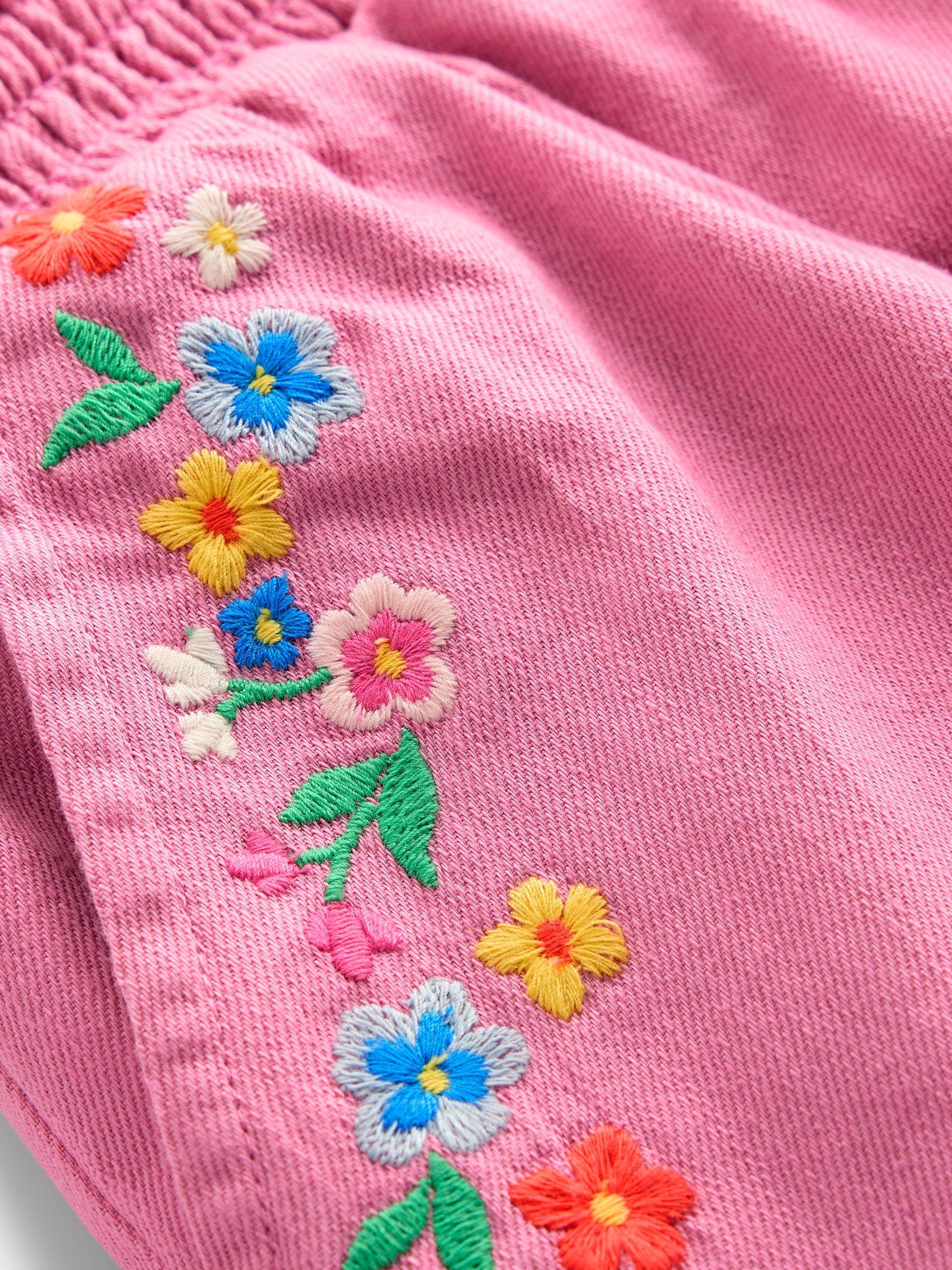 Product image 3 of 3, which shows Mini Boden Kids' Cotton Pull-On Shorts, Pink, 11-12 years