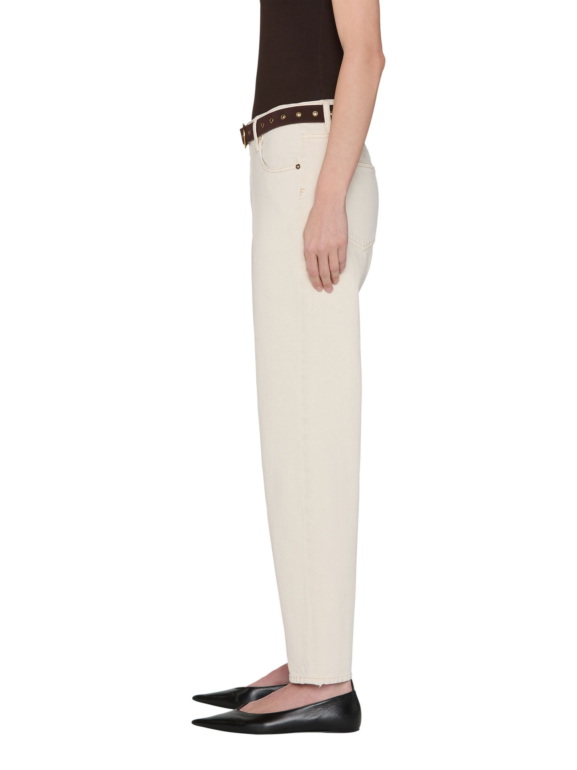 Product image 2 of 7, which shows FRAME The Candle Jeans, Cream, 24