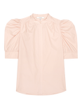 FRAME The Gathered Pure Organic Cotton Top, Light Pink