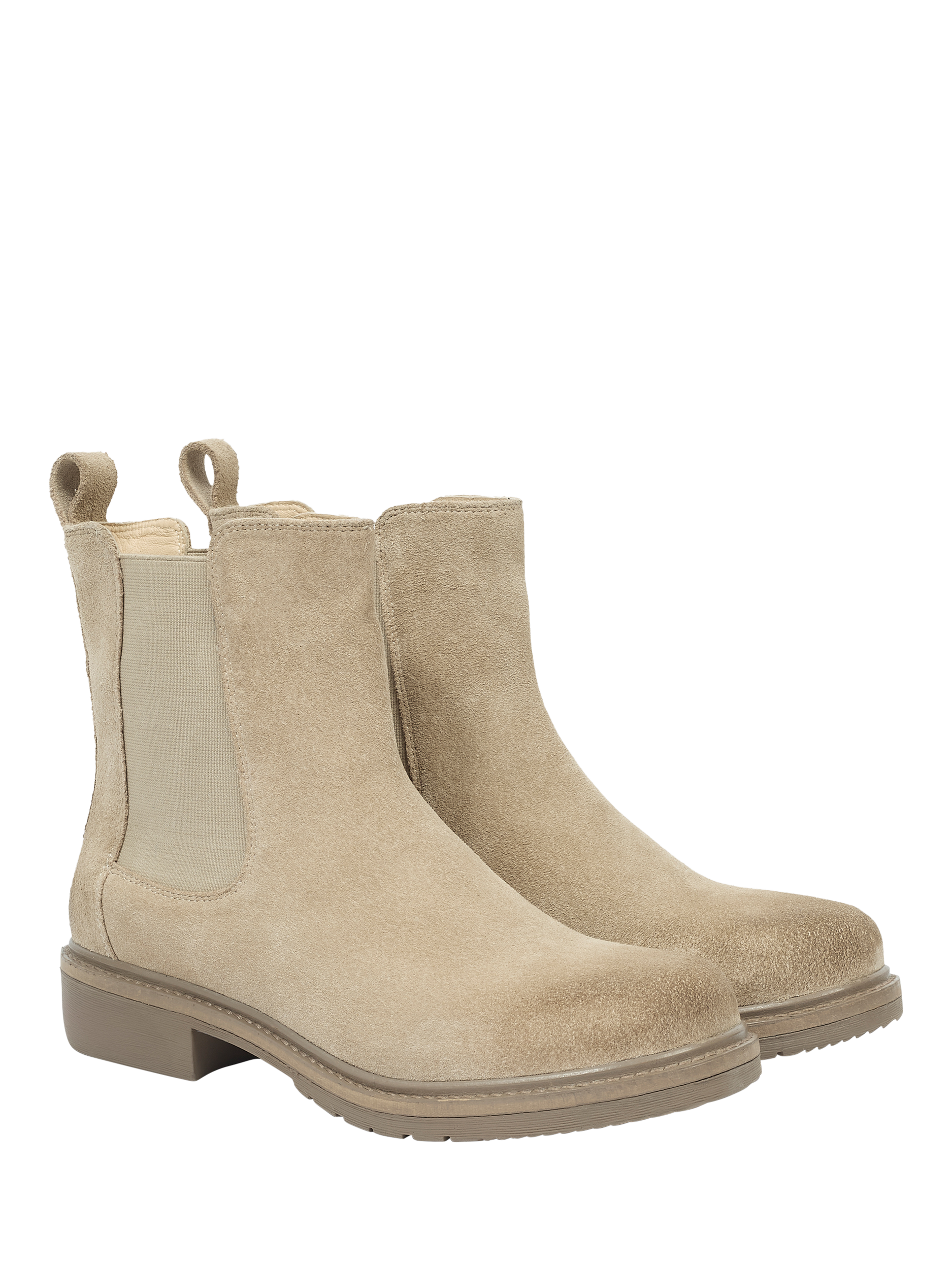 Product image 2 of 5, which shows Celtic & Co. Essential Chelsea Suede Ankle Boots, Sand, EU36