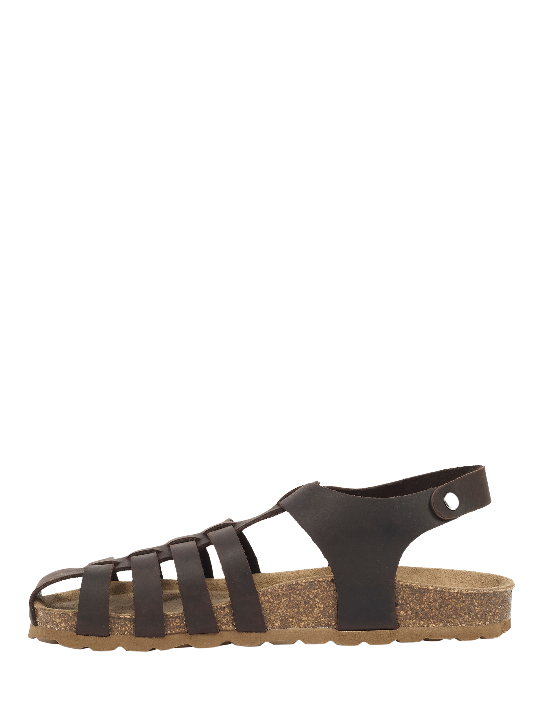 Product image 3 of 5, which shows Celtic & Co. Leather Fisherman Sandals, Ebony, EU36