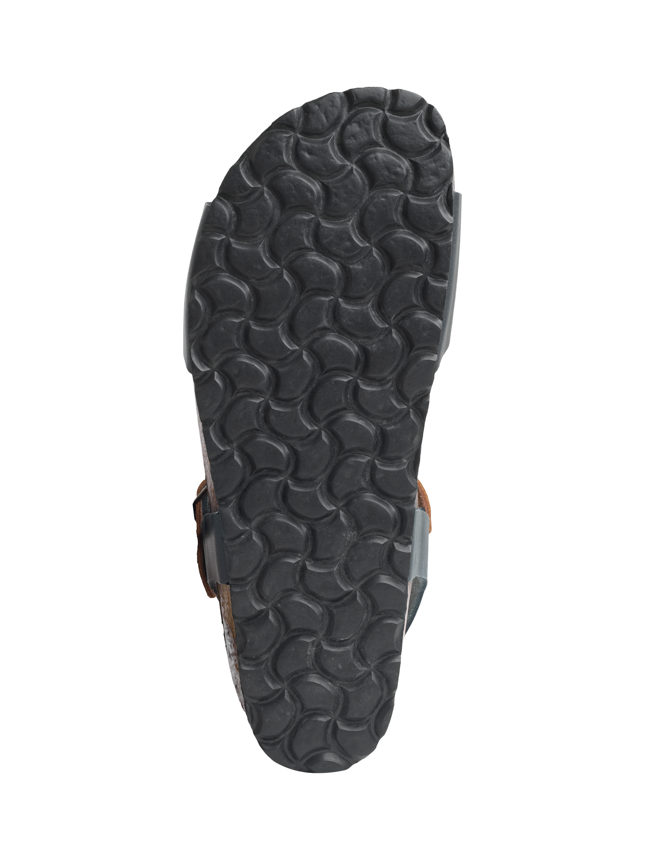 Product image 6 of 6, which shows Celtic & Co. Leather Low Wedge Double Buckle Sandals, Navy/Rust, EU36